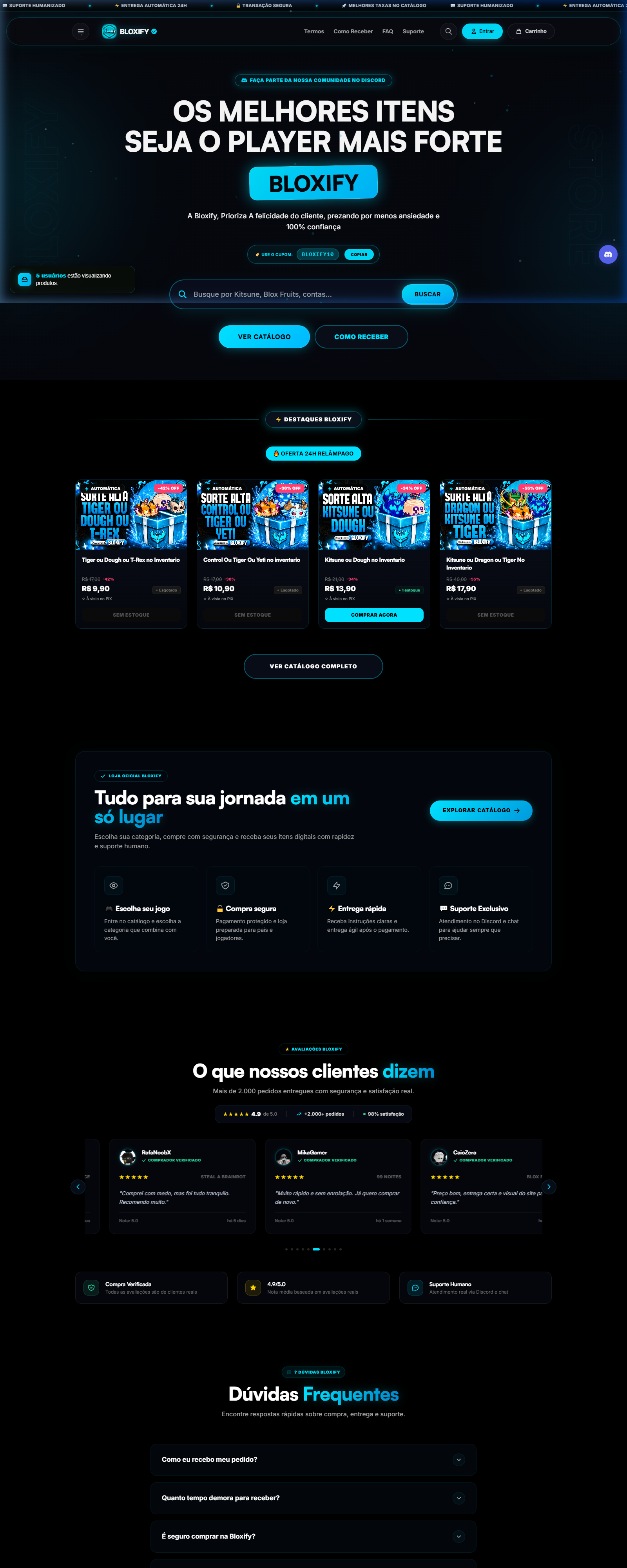 Bloxify - Landing Page & Plataforma